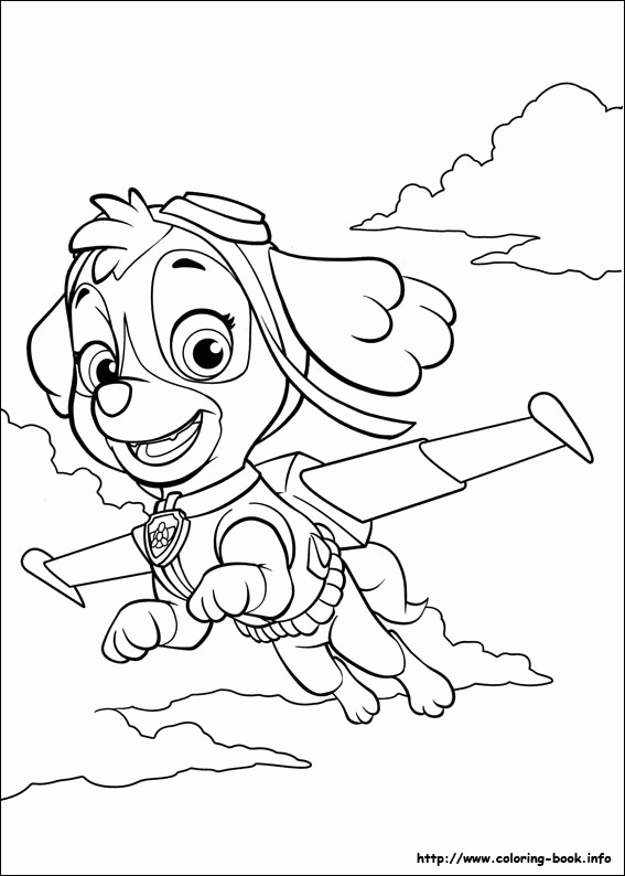 Plansa de colorat cu Paw Patrol 1 1